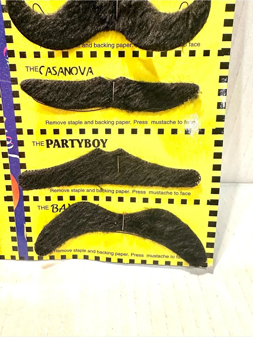 New Mustache Party Self-Adhesive Stick-On Moustaches - Black